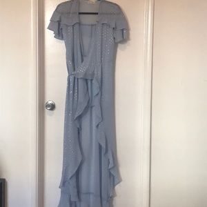 For Love and Lemons light blue wrap dress. 💙